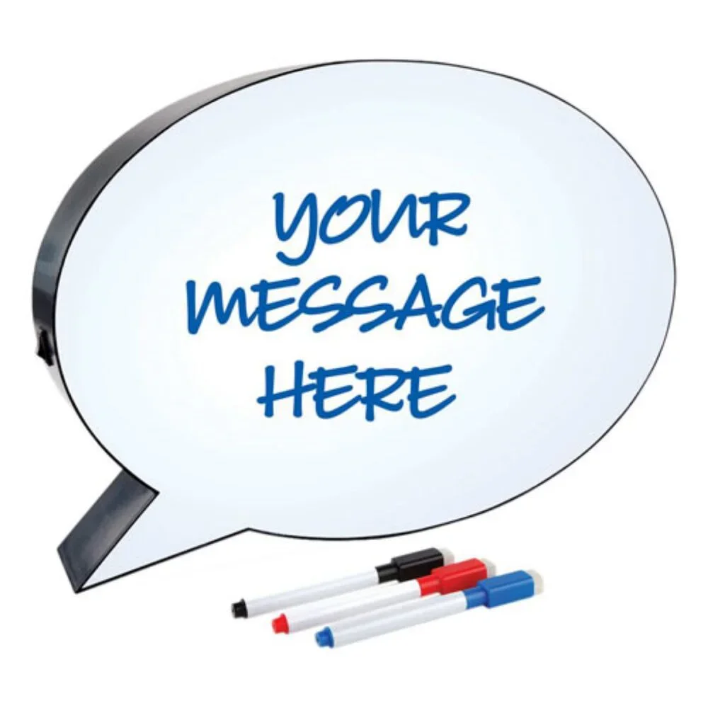 LED Talk Bubble Message Night Light Box Dry Erase Sign Board NEW Customizable